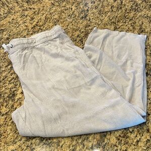 Dash tan/white striped, linen blend pants, XL, like new | offer in description